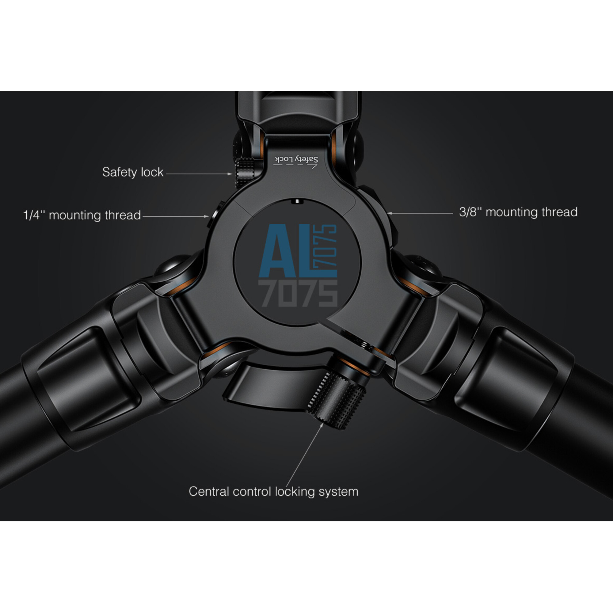 Carbon-Dreibeinstativ LG-284C Lucifer + Ballhead LH-36R Black – Bild 6